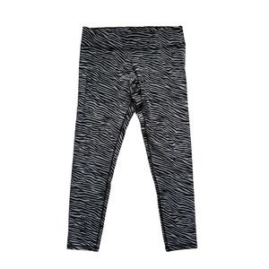 Source Unknown Black and Gray Zebra Athletic Leggings Women’s M Athleisure
